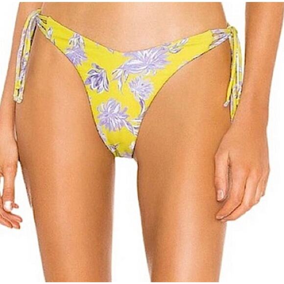 House of Harlow 1960 Nora Side Tie Bikini Swimsuit Bottom in Summer Lily XL NWT - Picture 1 of 11